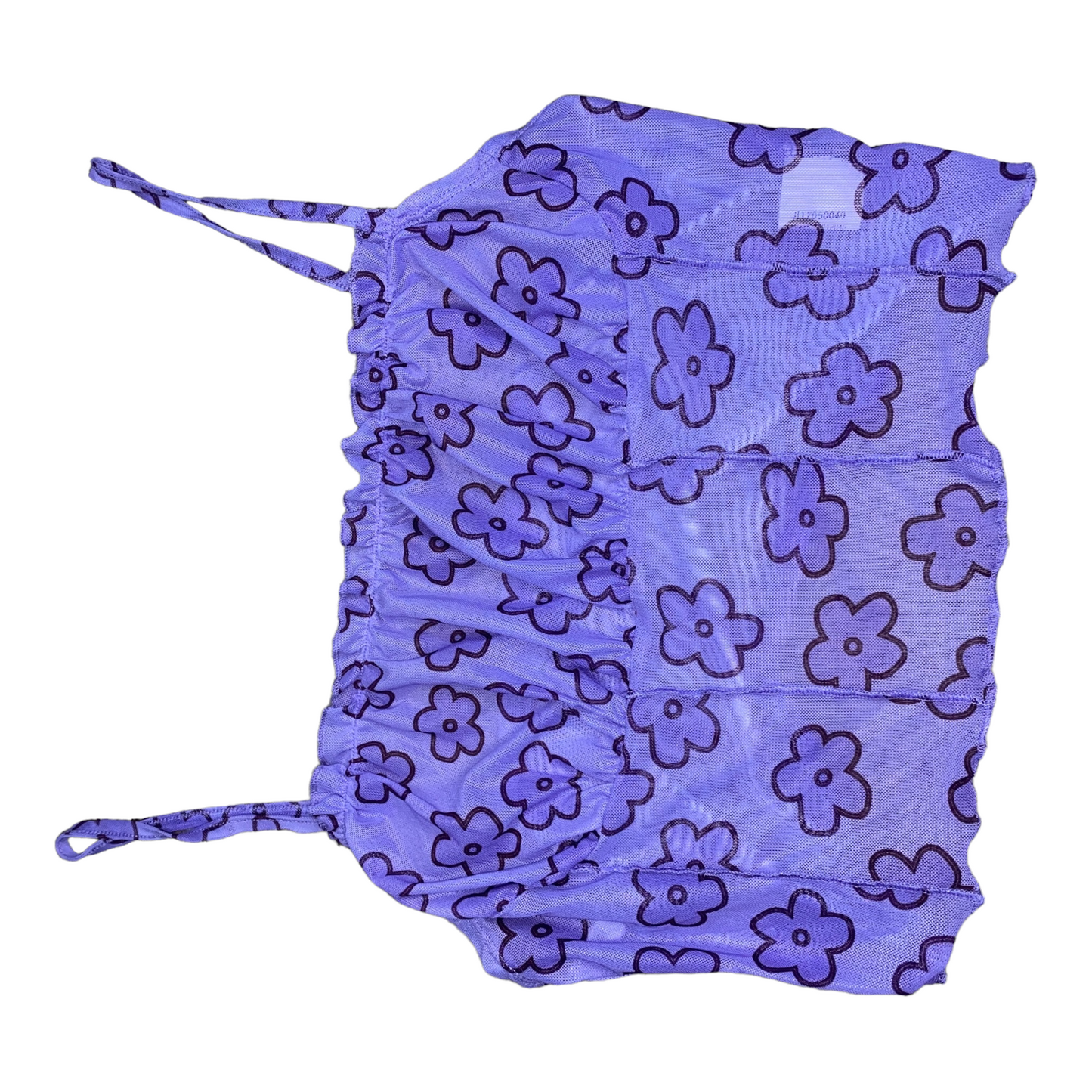 Purple Mesh Cami Crop Tank
