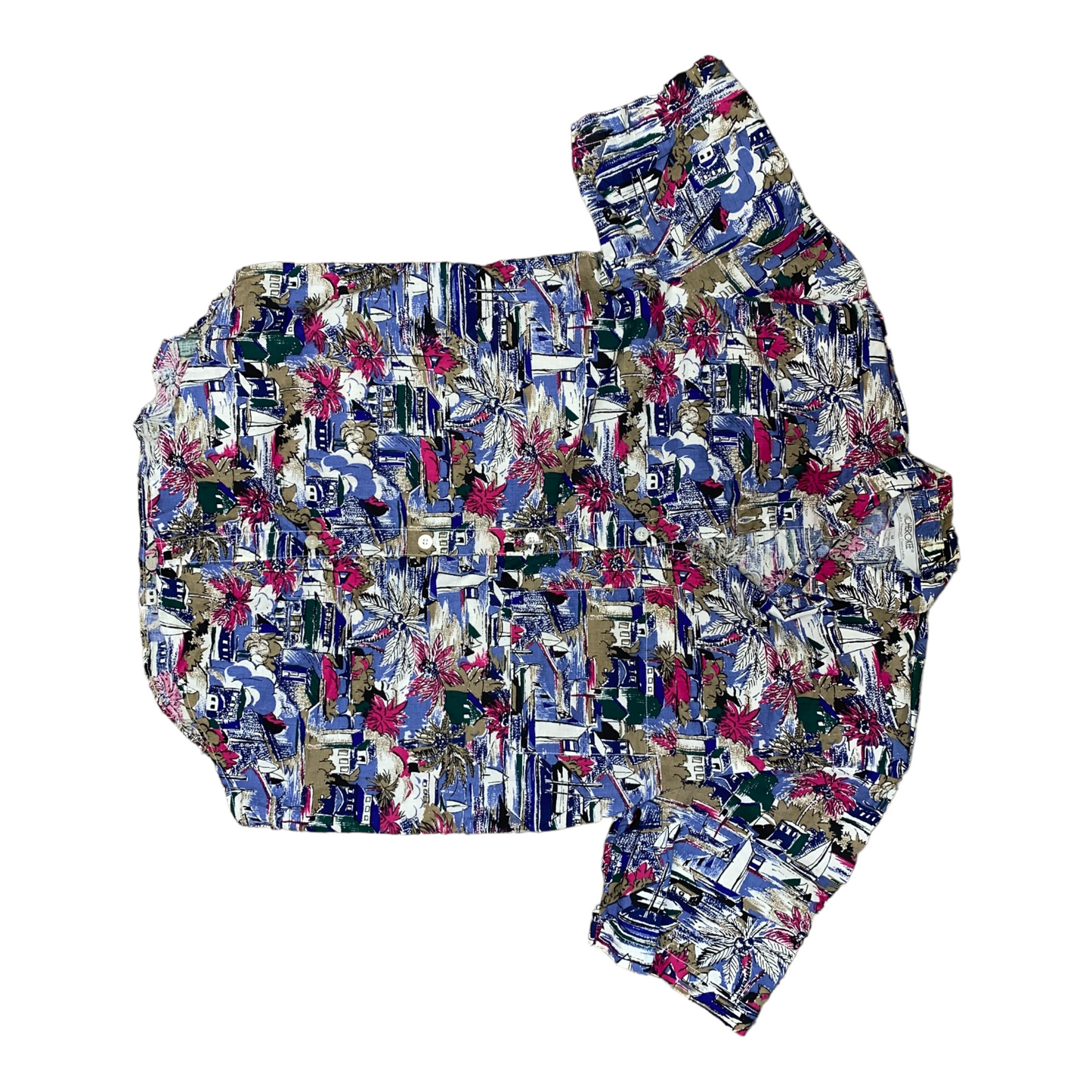 Cherokee Men's Blue and Pink Shirt