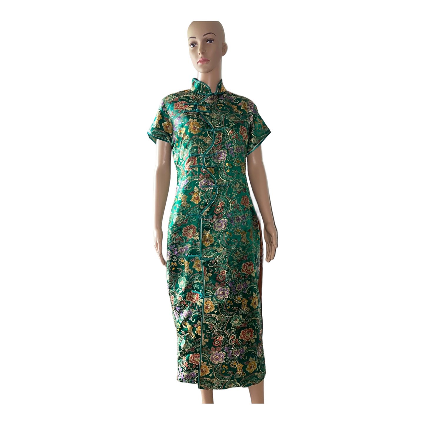 Green Cheongsam Dress