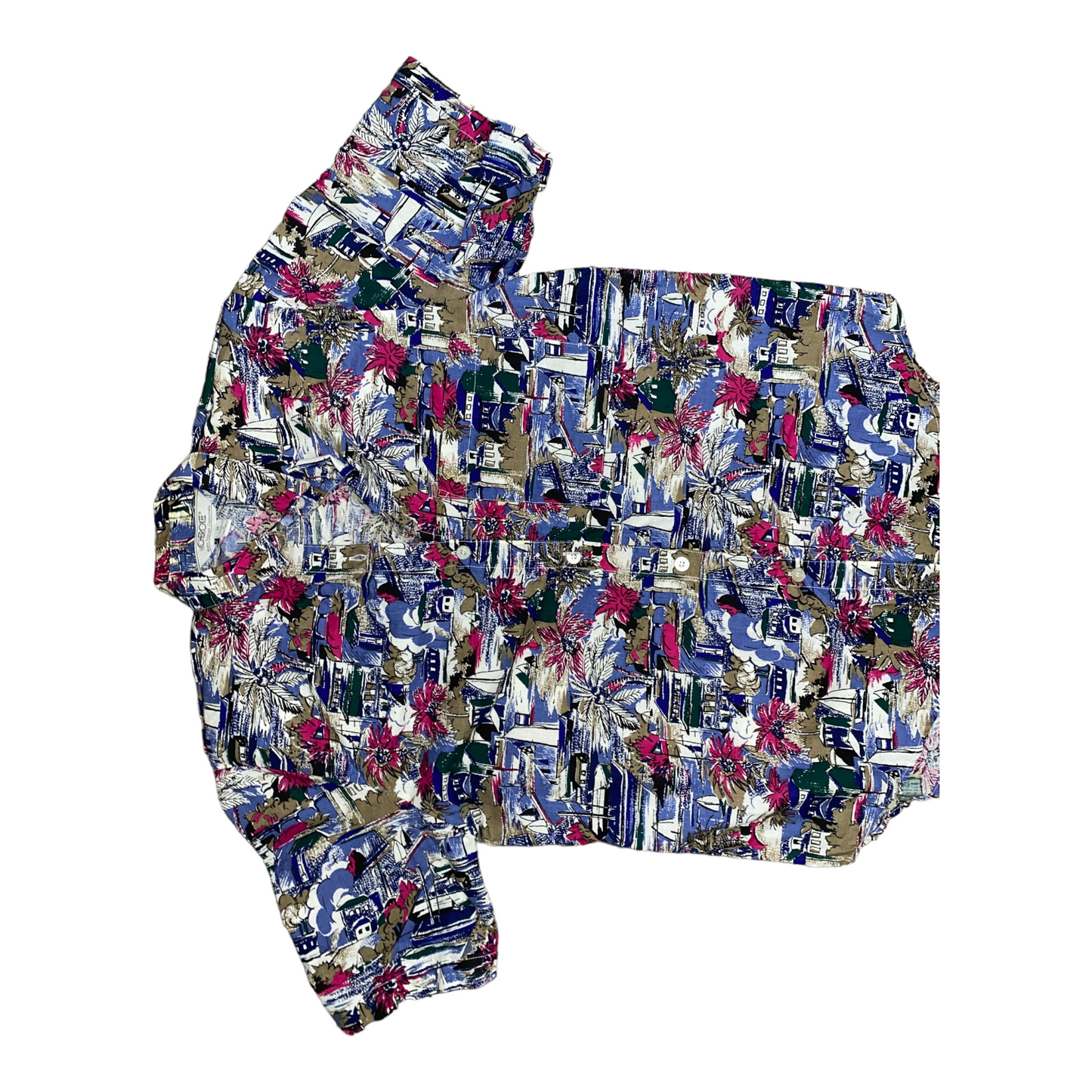 Cherokee Men's Blue and Pink Shirt