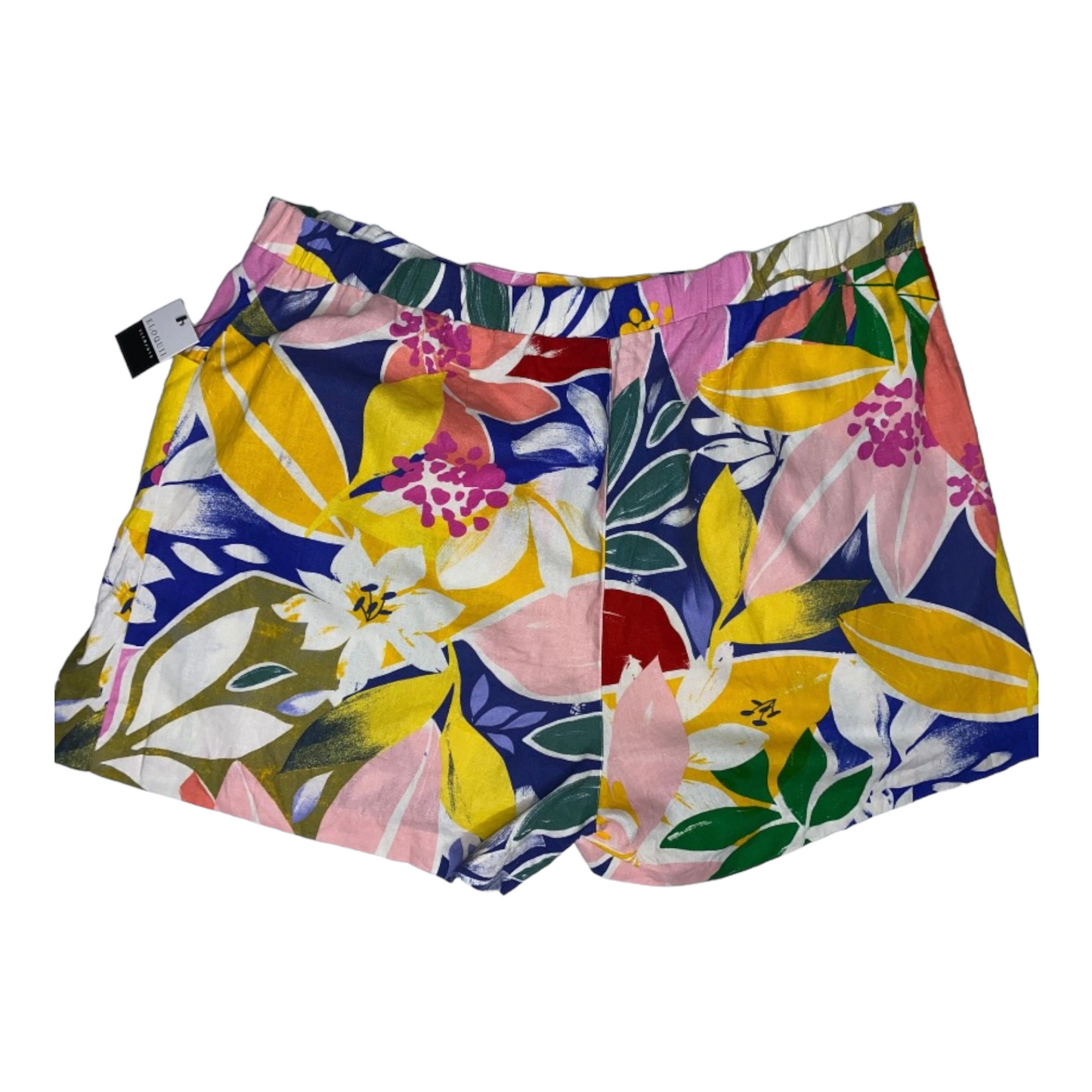NWT Vibrant Floral Linen Shorts