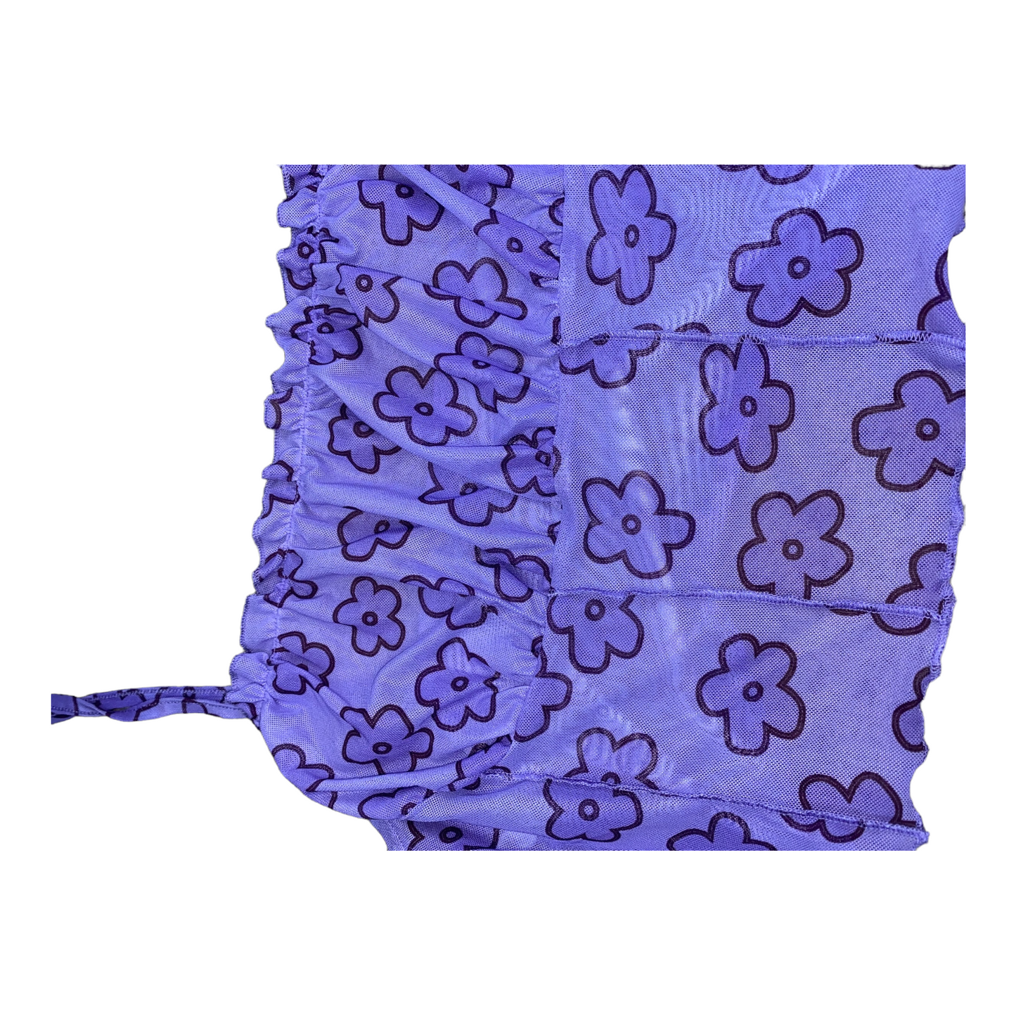 Purple Mesh Cami Crop Tank