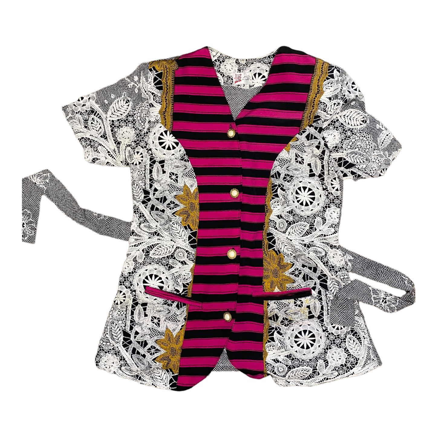 Striped and Floral Top