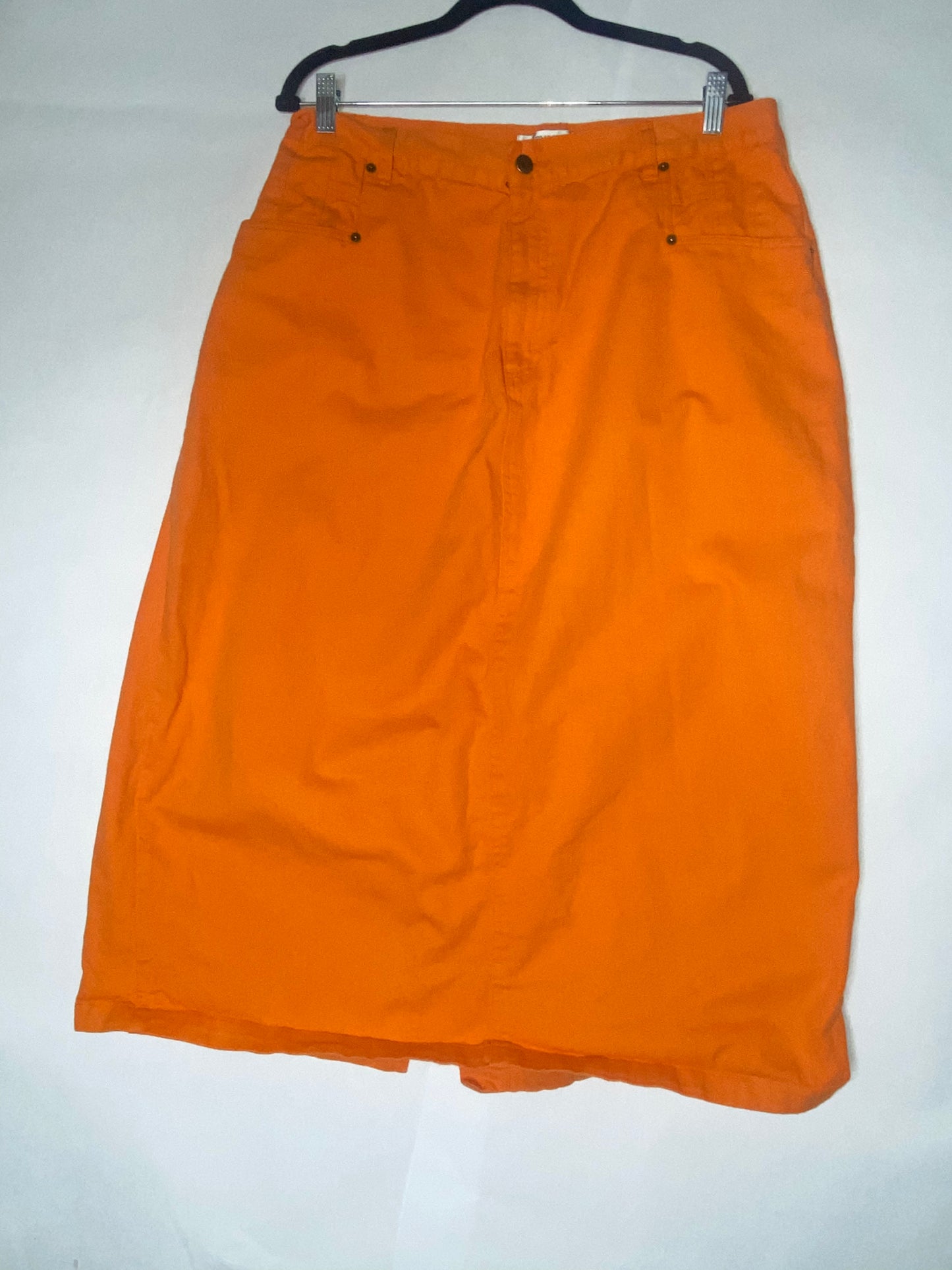 Orange Midi Skirt