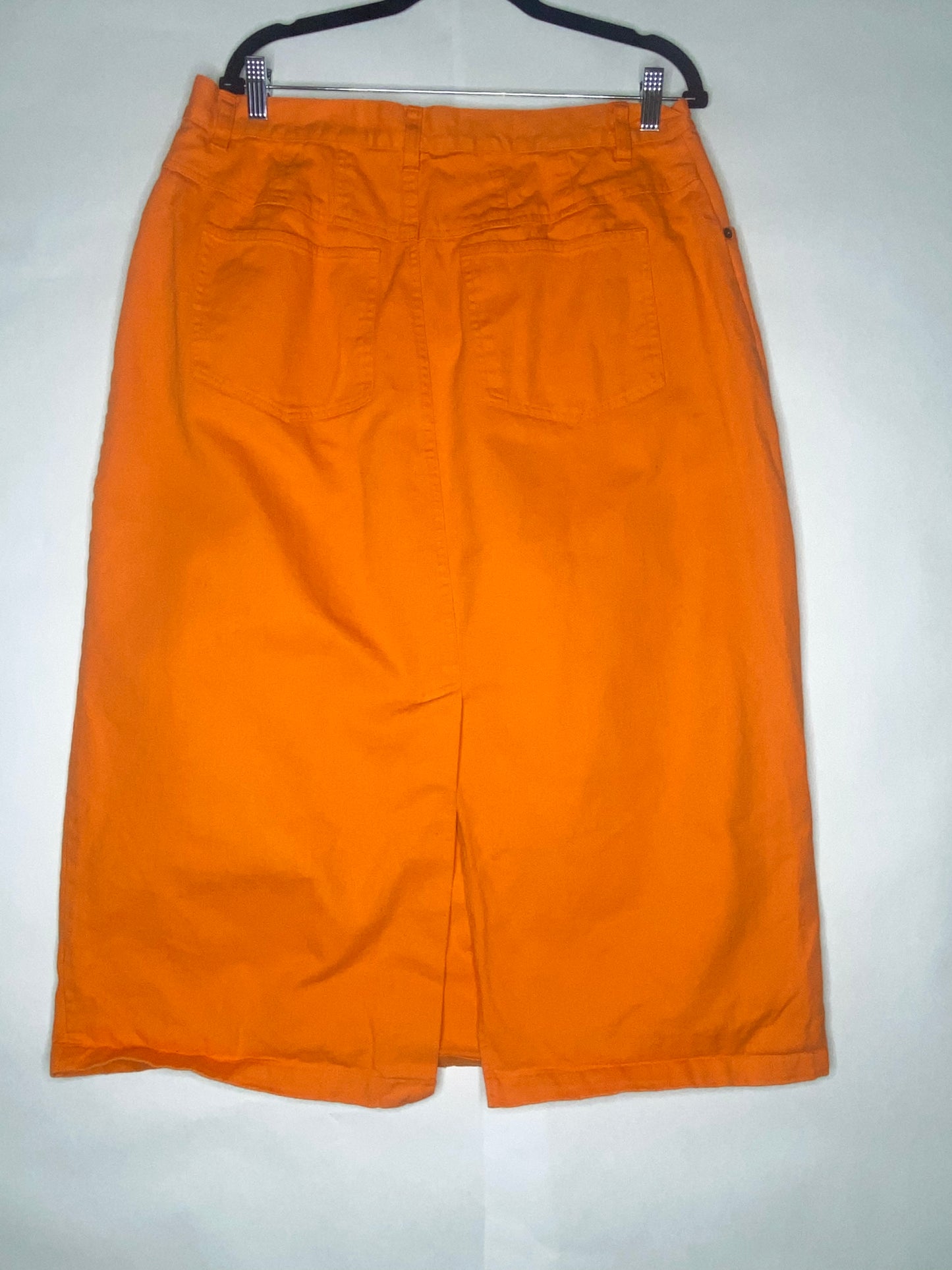 Orange Midi Skirt