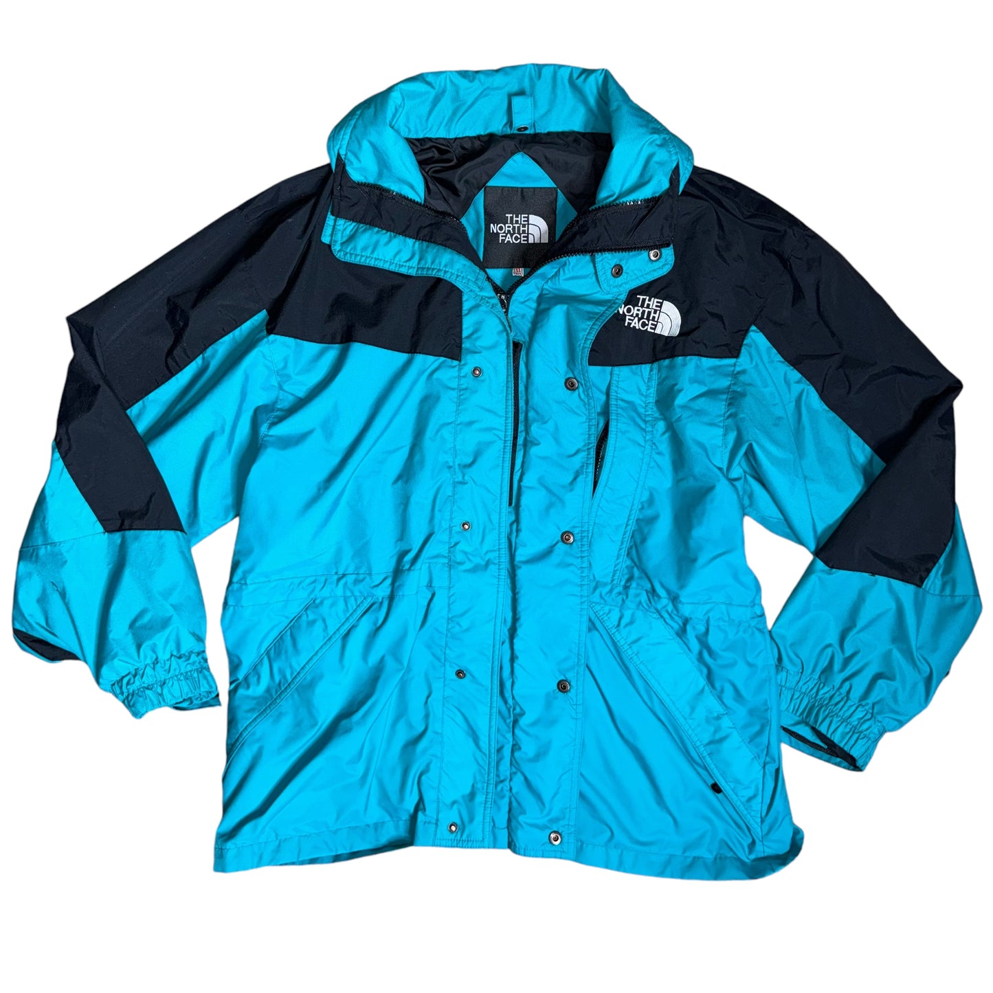 Turquoise & Black North Face Jacket