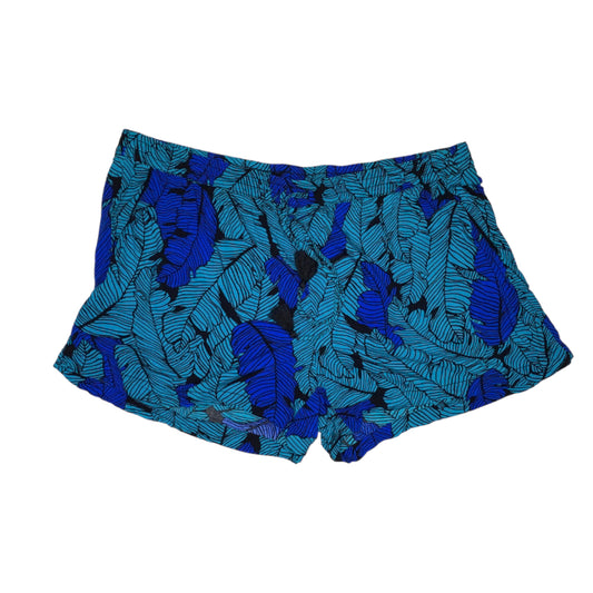 Blue Palm Print Shorts