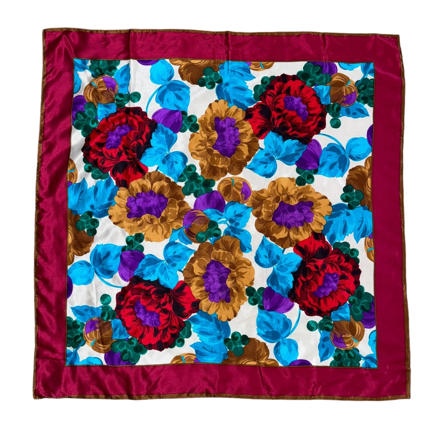 Floral Speciality House 100% Silk Scarf• Large Square Silk