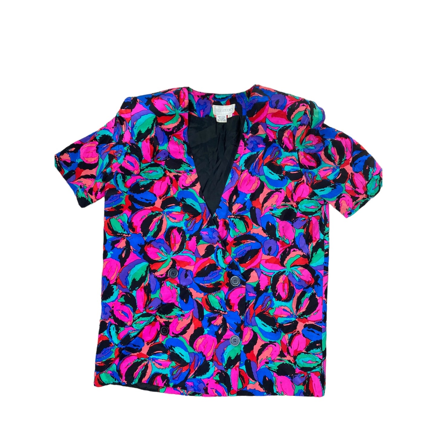 Abstract Silk Studio Top (matching 2 piece)