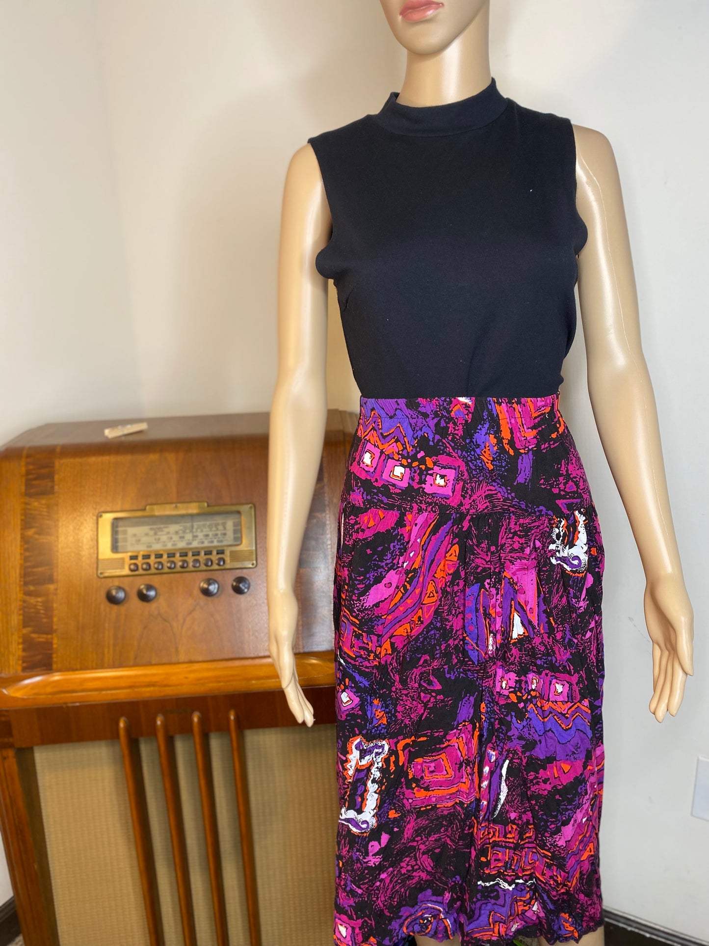 Two Piece Purple Pink Party Skirt Set