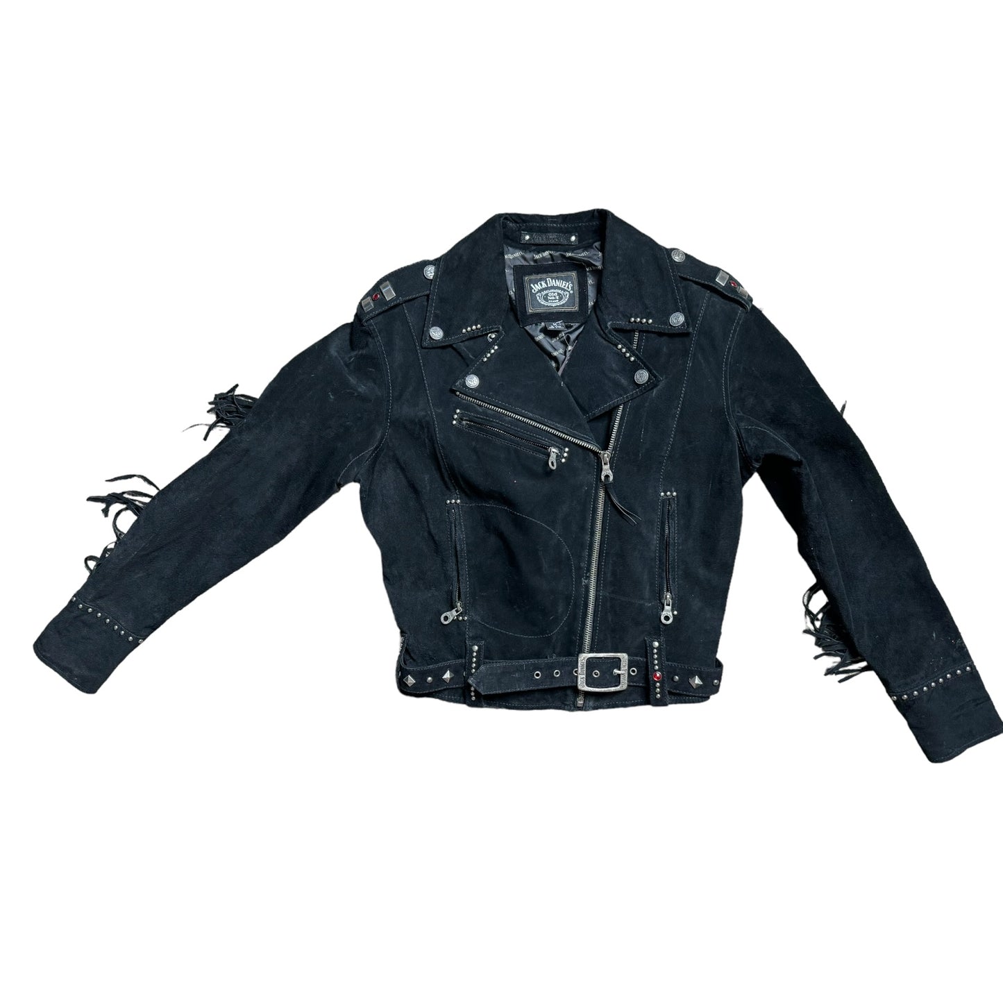 Jack Daniels Leather Biker Jacket.