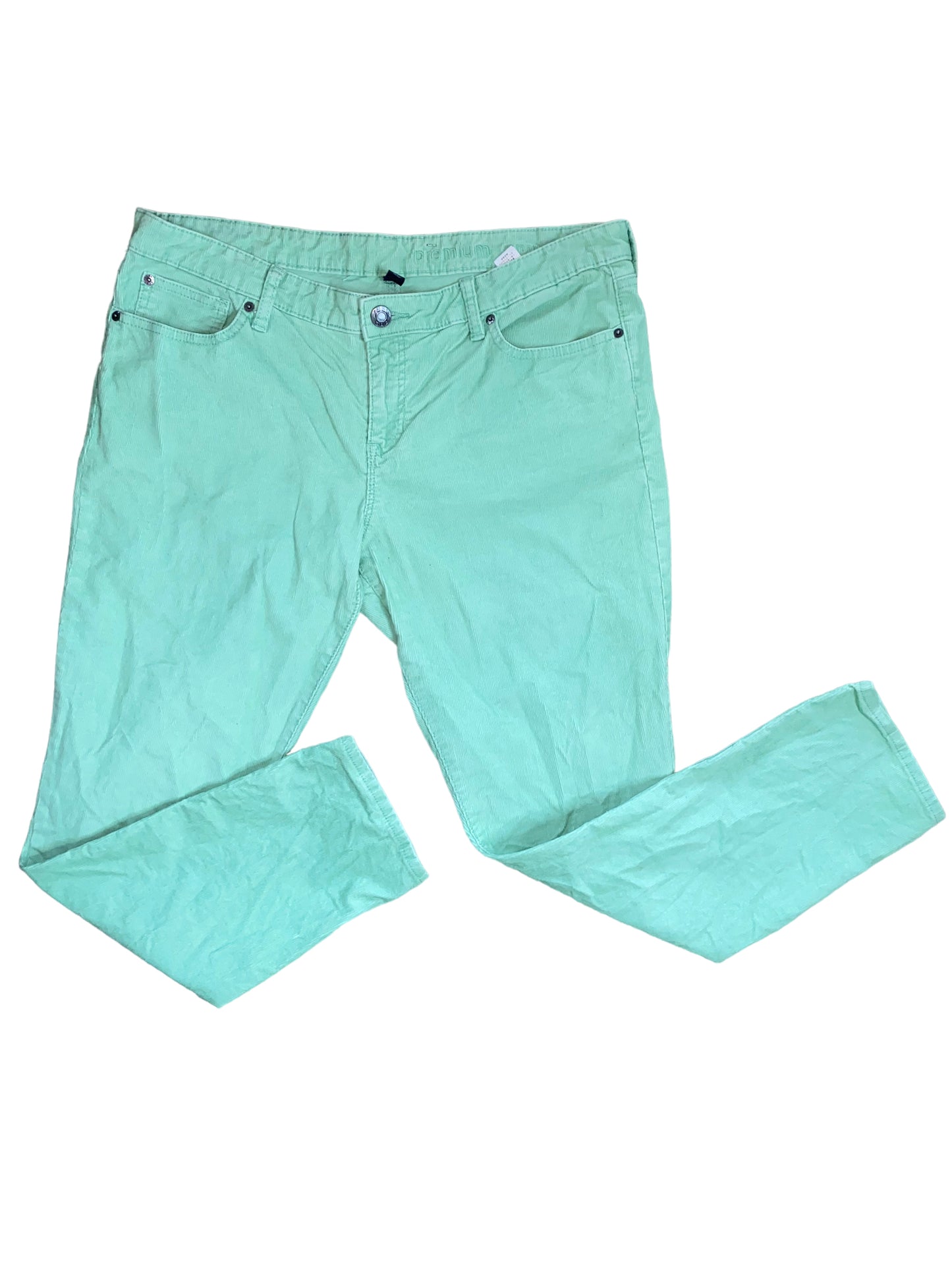 Pastel Green Skinny Crop Pants