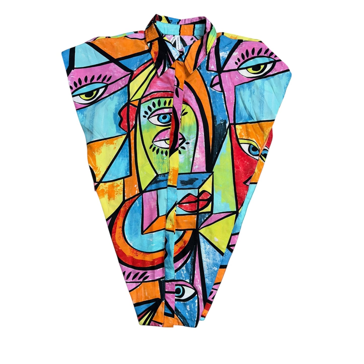 Abstract Split Blouse