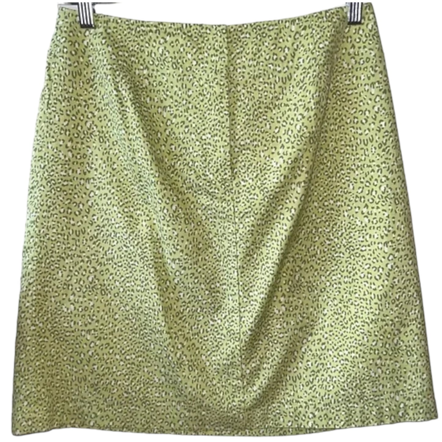 Pastel Green Leopard Print Skirt by Talbots