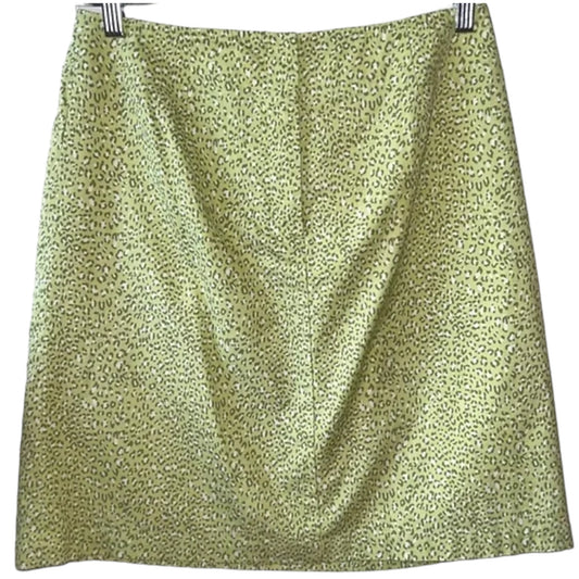 Pastel Green Leopard Print Skirt by Talbots