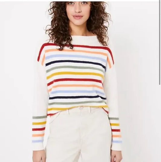 Fuzzy Stripe Sweater