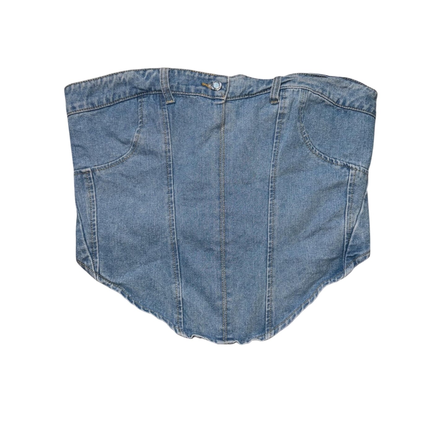 Blue Denim Corset Top