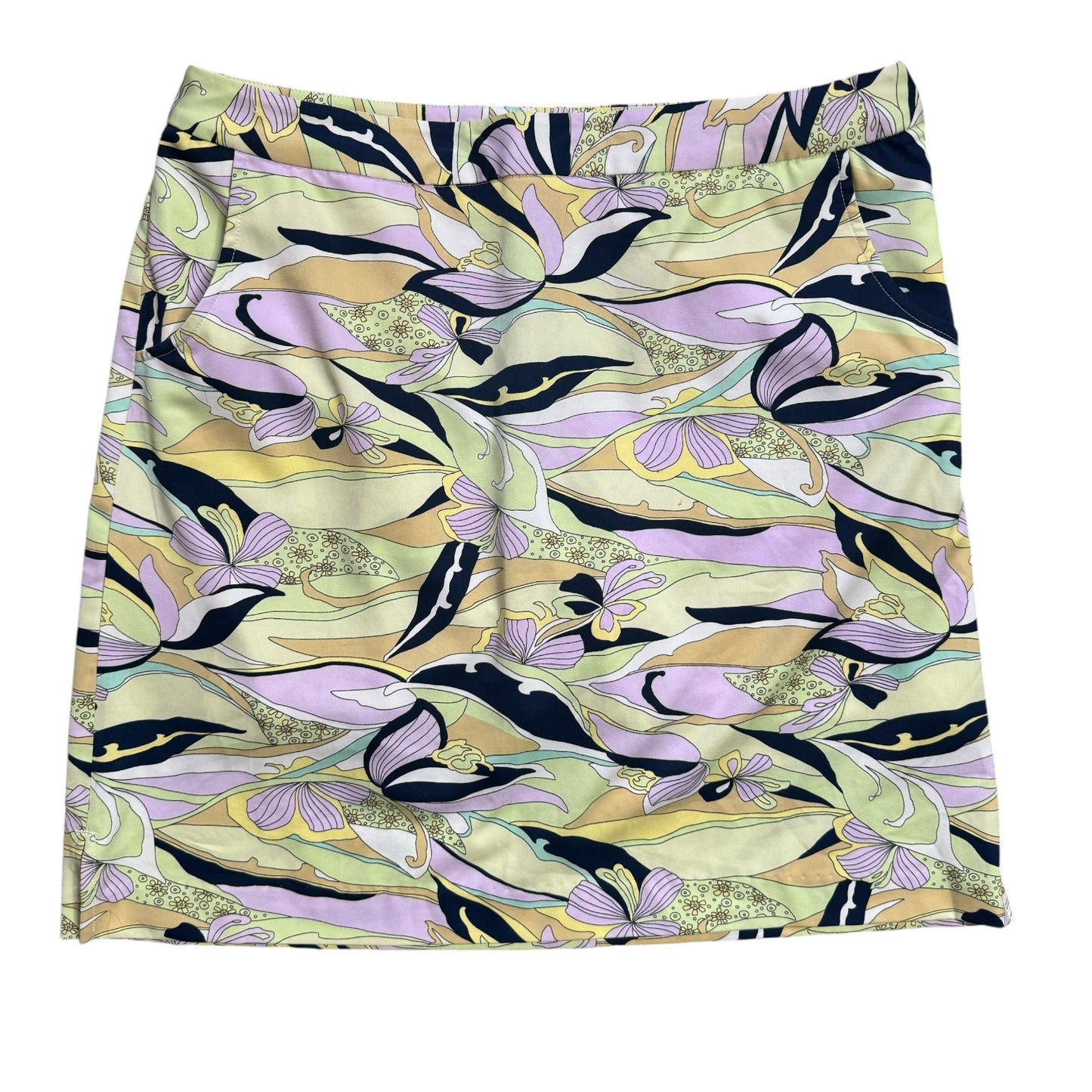 Monterey Club Ladies Abstract Print Lightweight Twill Skort