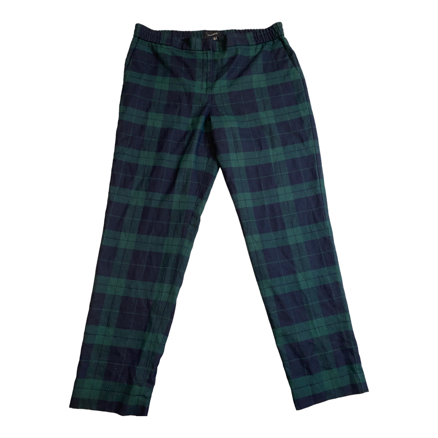 Navy Blue Plaid Pants