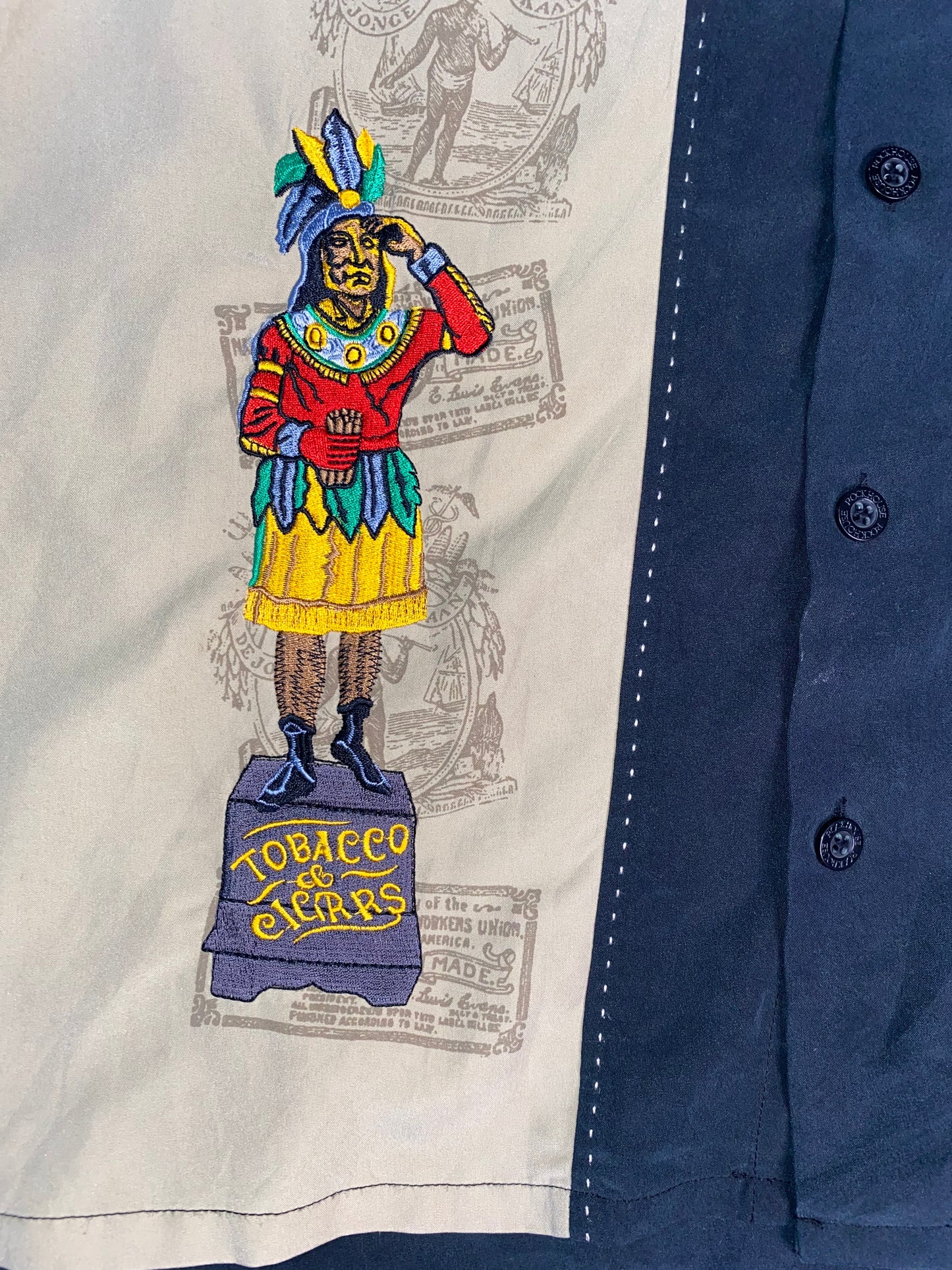 Cigar Store Themed Shirt embroidered