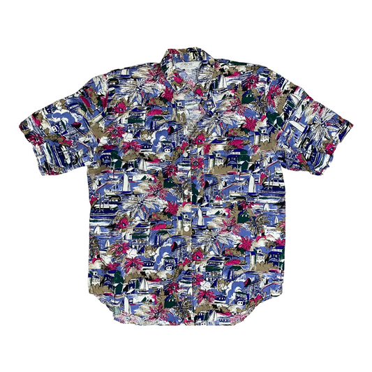 Cherokee Men's Blue and Pink Shirt