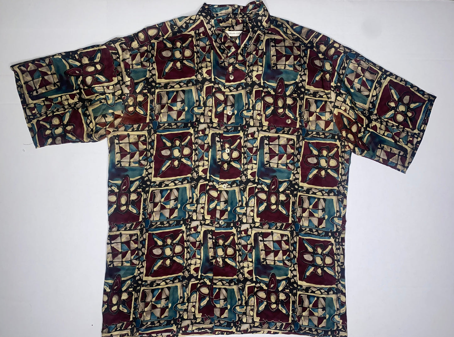 Vintage Burma Bibas Silk Shirt